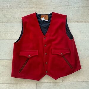 Schaefer Outfitter  men’s Western vest red wool USA 2XL